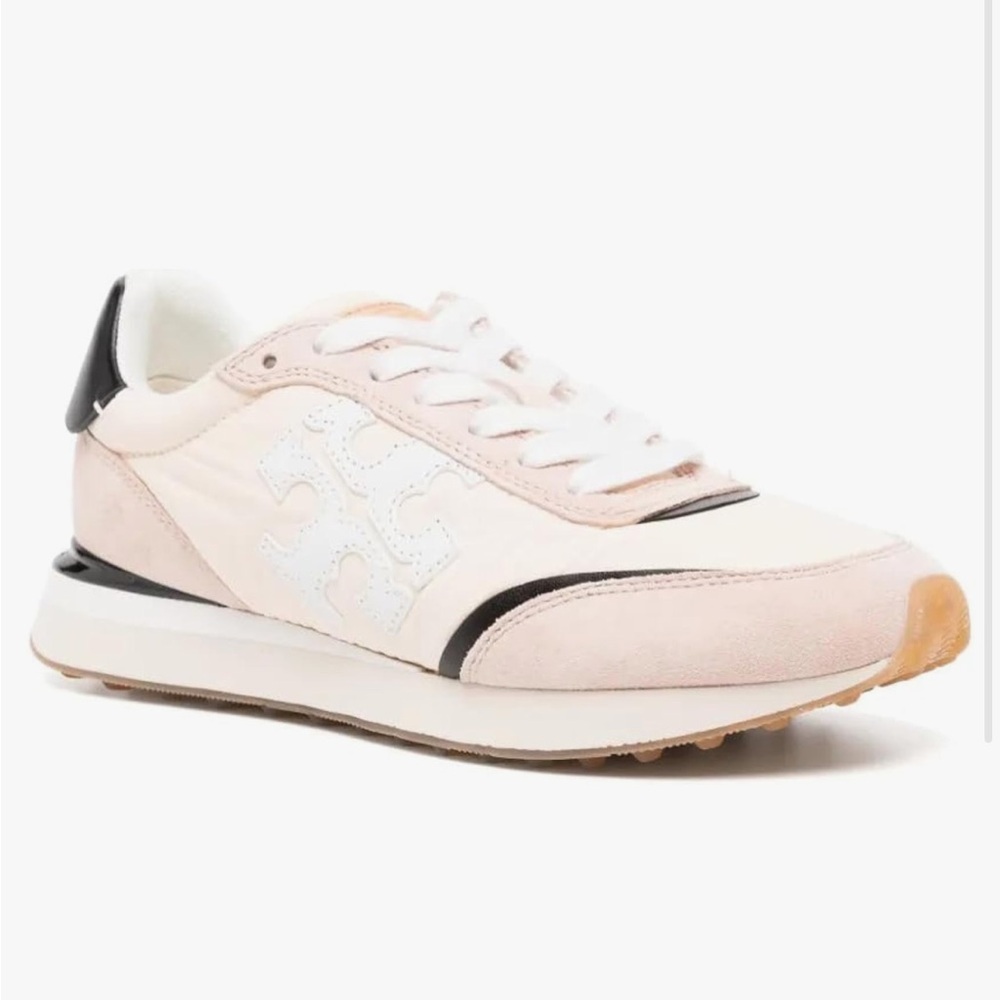 Tory Burch Destiny Trainer Sneakers Cream/Pu-rity/Rose Pink size 6.5 gently used